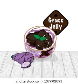 grass jelly graphic cup object 