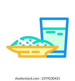 grass juice barley color icon vector. grass juice barley sign. isolated symbol illustration