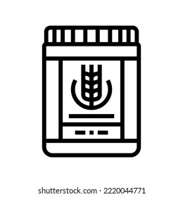 grass juice barley line icon vector. grass juice barley sign. isolated contour symbol black illustration