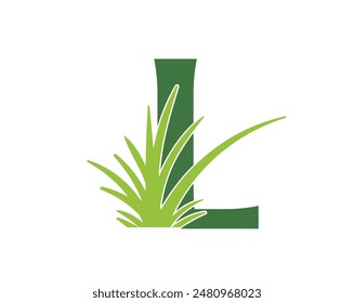 Grass L Vector Green Logo