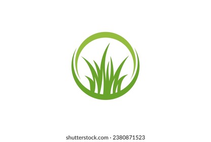 Grass lawn Care logo design	
