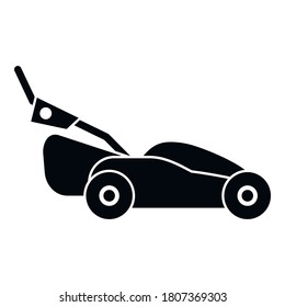 Grass lawn mower icon. Simple illustration of grass lawn mower vector icon for web design isolated on white background