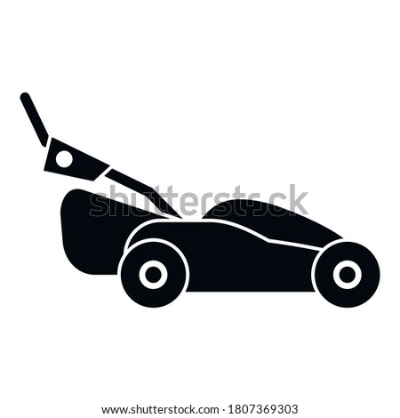 Grass lawn mower icon. Simple illustration of grass lawn mower vector icon for web design isolated on white background