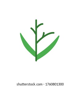 Grass leaf icon. Simple color vector elements of botanicals icons for ui and ux, website or mobile application