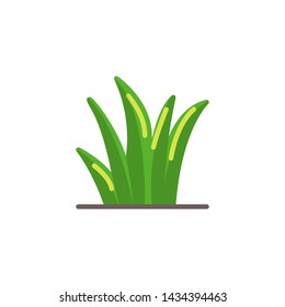 Grass leaves flat icon, reed vector sign, Grass Plant stem colorful pictogram isolated on white. Nature symbol, logo illustration. Flat style design