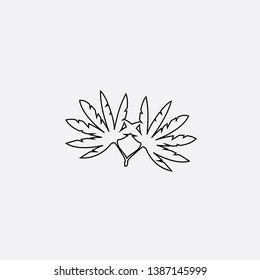 grass leaves icon sign signifier vector