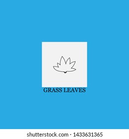 grass leaves icon sign signifier vector