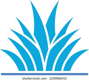 Icono vectorial de hojas de hierba. Se puede usar para imprimir, móviles y aplicaciones web.