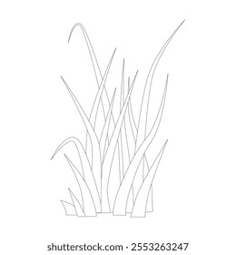 Grass leaves vector icon. Cartoon illustration of grass leaves vector icon for any web. Vector illustration flat style Eps 10. 