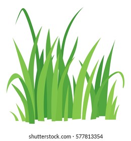 Grass leaves vector icon. Cartoon illustration of grass leaves vector icon for any web