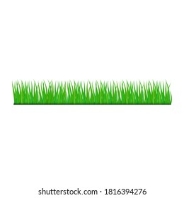 Grass leaves vector illustration isolated on white background. Horizontal grass symbol.