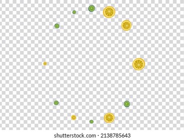 Grass Lemon Background Transparent Vector. Effect Pattern. Grass Lemon Healthy. Vitamin Citrus Grass Illustration.