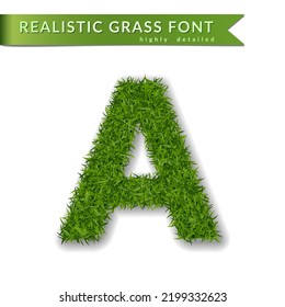 Grass Letter Alphabet 3d Design Capital Stock Vector (Royalty Free ...