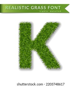 Grass Letter K Alphabet 3d Design Stock Vector (Royalty Free ...