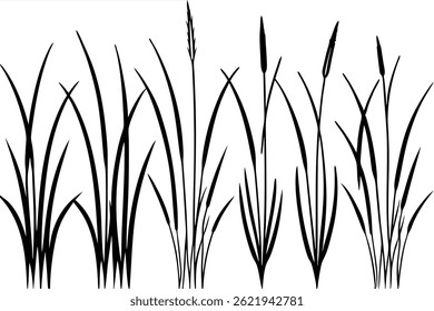 Grass Line Art Design for Nature Inspired Creative Book Illustration  