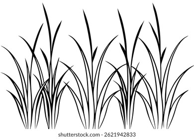 Grass Line Art Hand Drawn Style for Eco Friendly Projects 