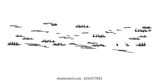 Grass line art illustration photo victor eps 10 file art illustration