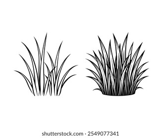 Graslinie Kunst Vektor eps Datei weißer Hintergrund
