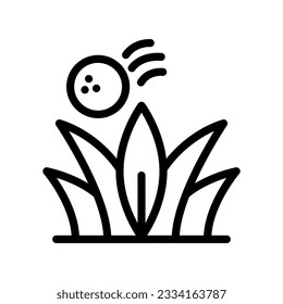 gráfico vectorial de ilustración de icono de línea de césped. Ilustración de elemento simple gráfico vectorial, adecuado para aplicaciones, sitios web y presentaciones aisladas en fondo blanco