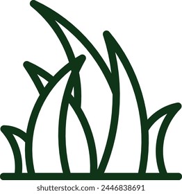 grass line icon vector. symbol, sign
