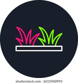 Grass Line Multi Colour Circle