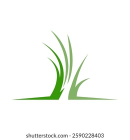 Grass log icon design template