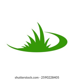 Grass log icon design template