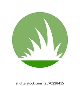 Grass log icon design template