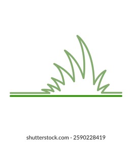 Grass log icon design template