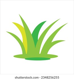 Grass log vector flat illustration on white background..eps