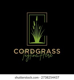 grass logo design with double C letter