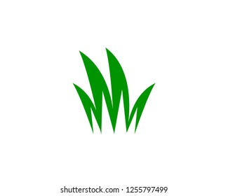 Grass Logo Design Template Stock Vector (Royalty Free) 1255797499 ...