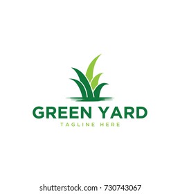 grass logo design template