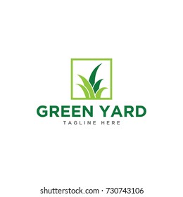 Grass Logo Design Template