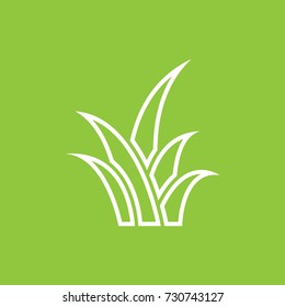 Grass Logo Design Template