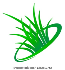 Grass logo design, vector art illustration.