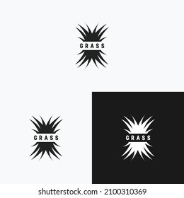Grass logo icon design template