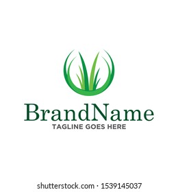 Grass logo icon. Simple design on white background.