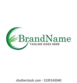 Grass logo icon. Simple design on white background.