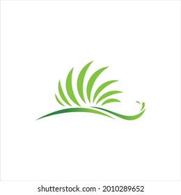 Grass logo template design vector illustration