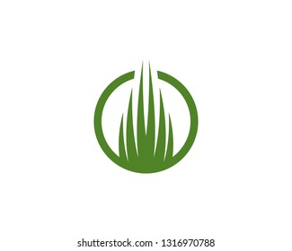 Grass logo template vector icon illustration design 
