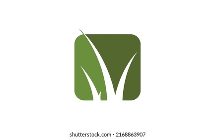 Grass logo template vector icon