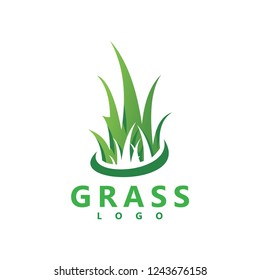 grass logo vector