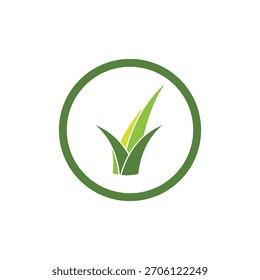 Grass logo vector and symbol design