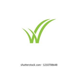 Grass logo vector template