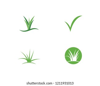 Grass logo vector template
