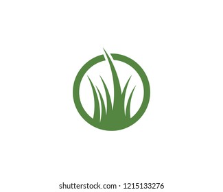 Grass Logo Vector Template