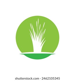 Grass logo vector template element and symbol