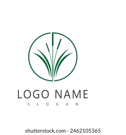 Grass logo vector template element and symbol