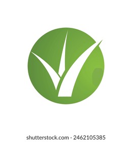 Grass logo vector template element and symbol